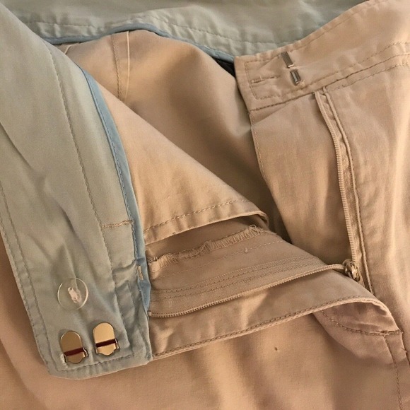 Venezia Straight Denim Midi Skirt Plus Sz18 Beige Slit Back Pockets Used - Picture 6 of 16